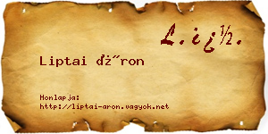 Liptai Áron névjegykártya